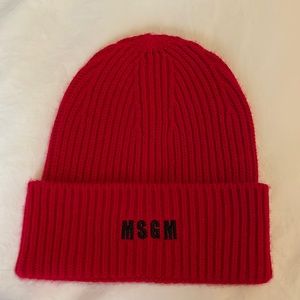 MSGM Red Beanie